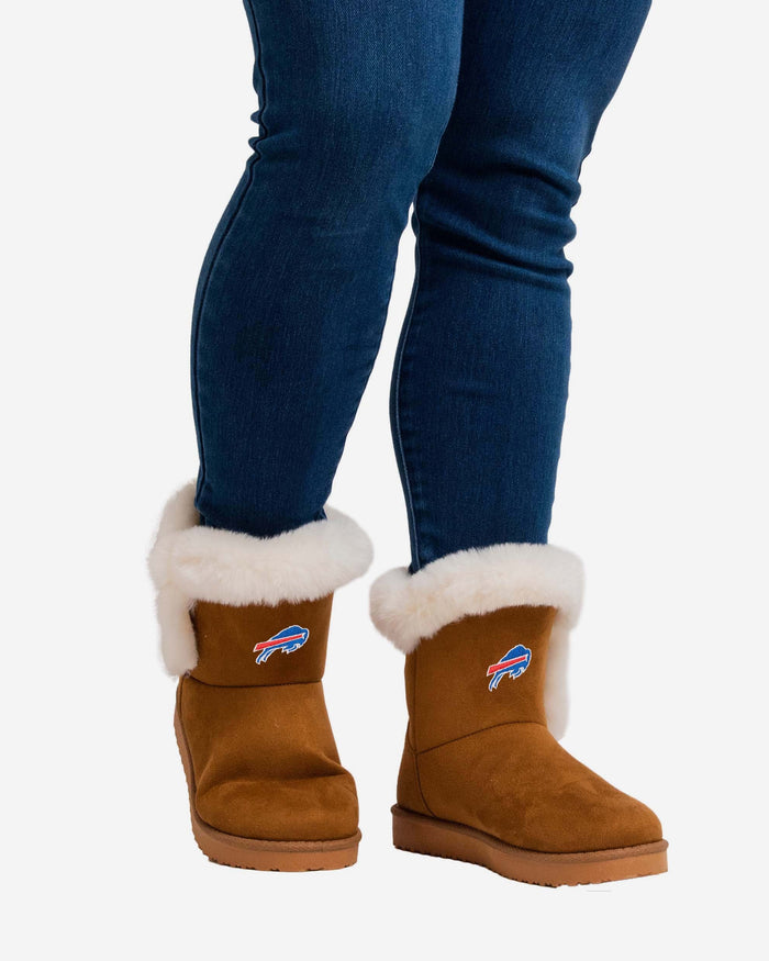 Buffalo Bills Womens White Fur Boot FOCO - FOCO.com