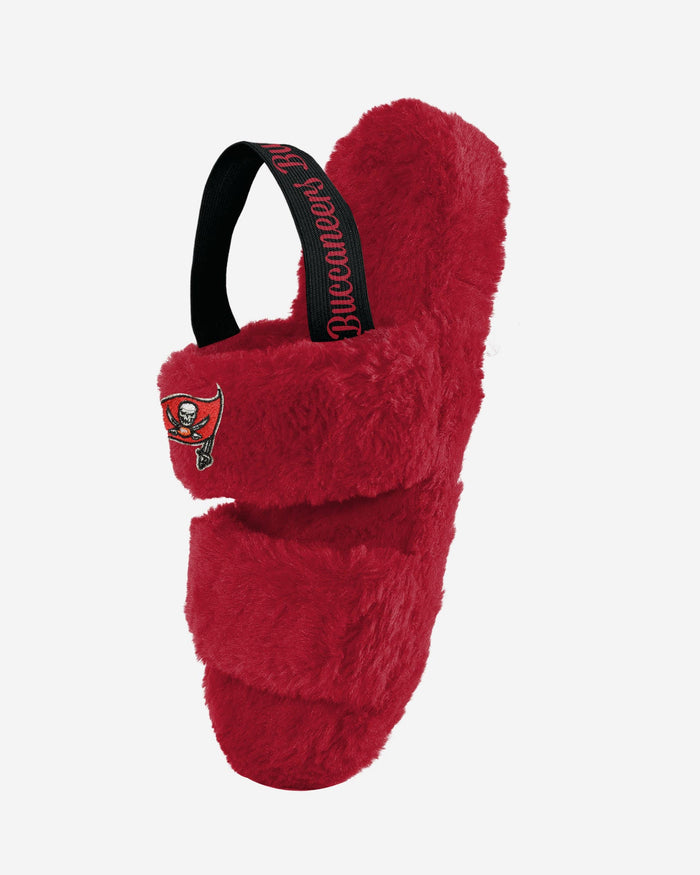 Tampa Bay Buccaneers Womens Heel Strap Wordmark Fur Slide FOCO - FOCO.com