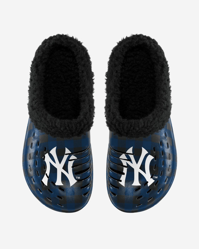 New York Yankees Sherpa Lined Buffalo Check Clog FOCO - FOCO.com