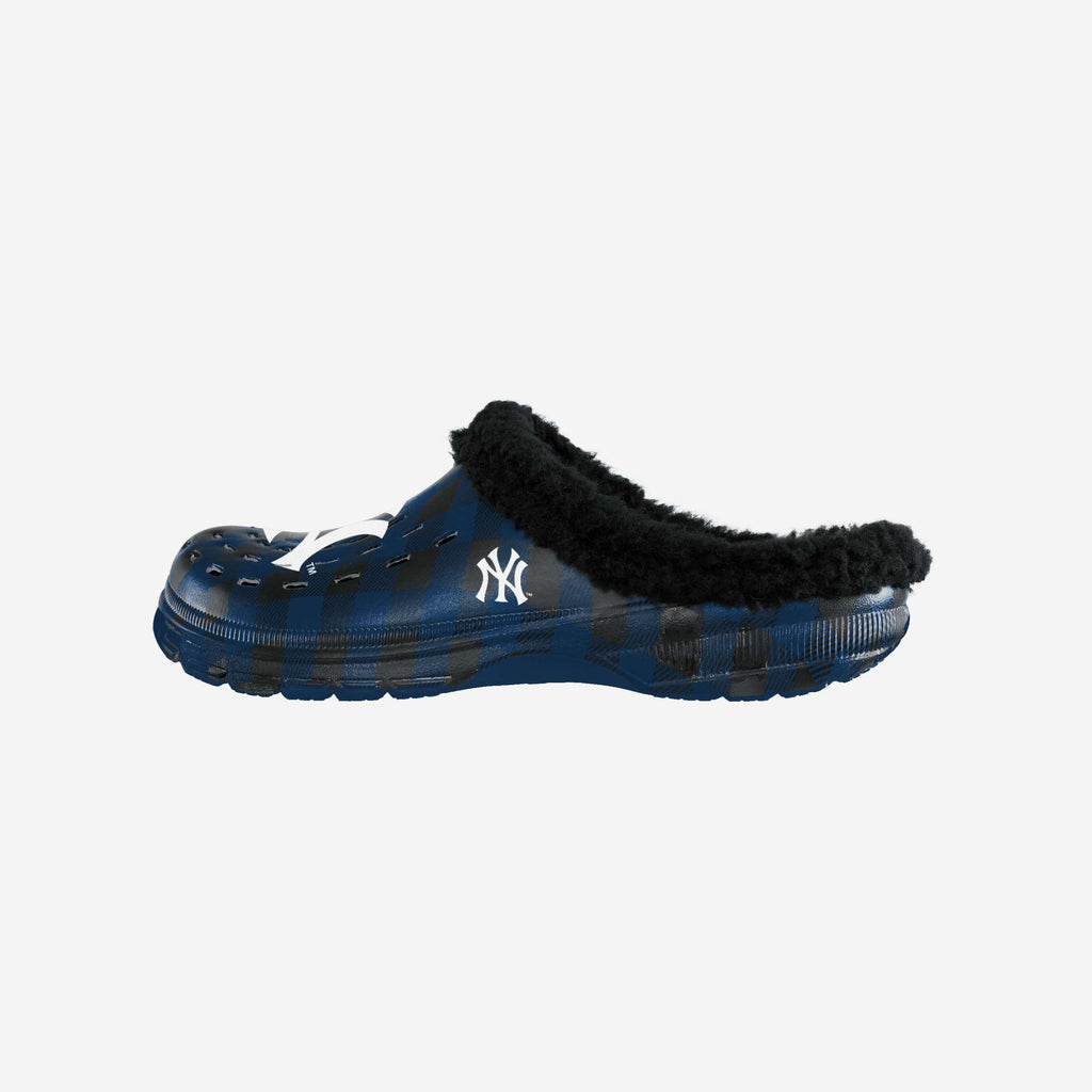 New York Yankees Sherpa Lined Buffalo Check Clog FOCO S - FOCO.com