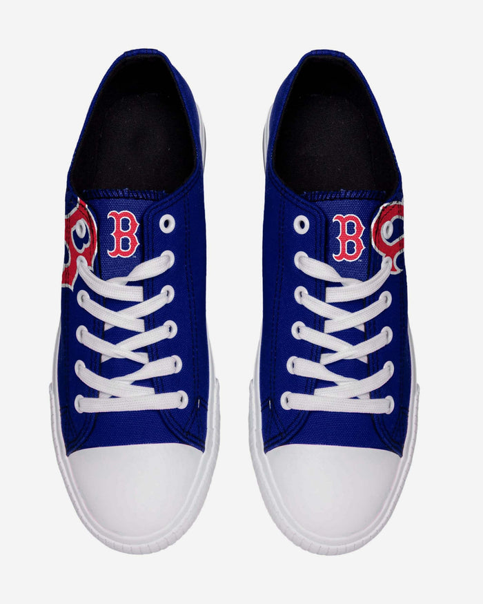 Boston Red Sox Mens Low Top Big Logo Canvas Shoe FOCO - FOCO.com