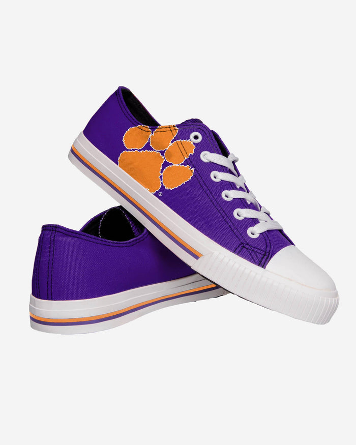 Clemson Tigers Mens Low Top Big Logo Canvas Shoe FOCO - FOCO.com