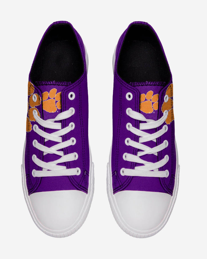 Clemson Tigers Mens Low Top Big Logo Canvas Shoe FOCO - FOCO.com