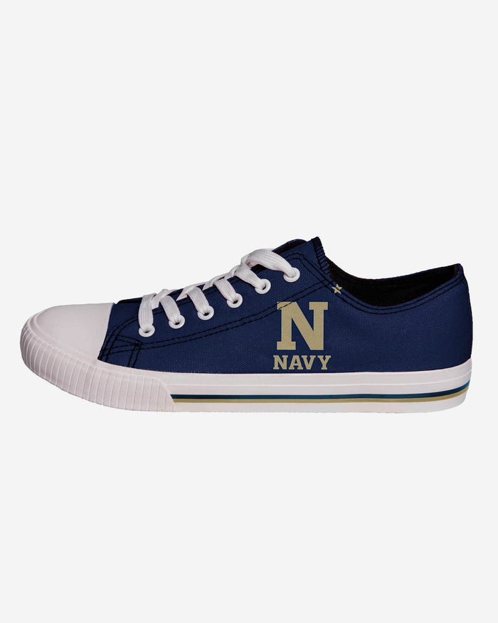 Navy Midshipmen Mens Low Top Big Logo Canvas Shoe FOCO - FOCO.com