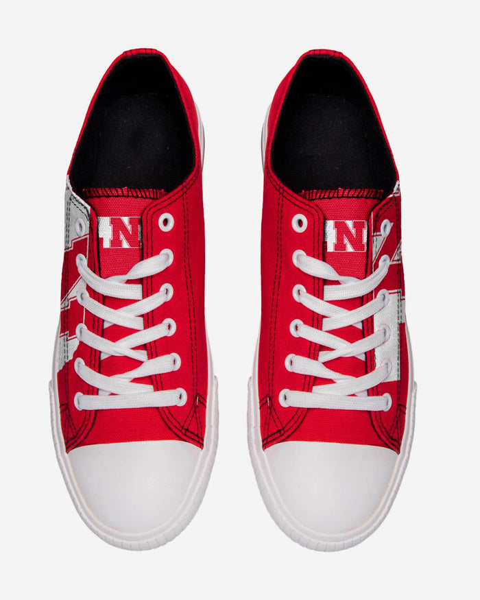 Nebraska Cornhuskers Mens Low Top Big Logo Canvas Shoe FOCO - FOCO.com