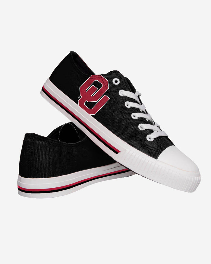 Oklahoma Sooners Mens Low Top Big Logo Canvas Shoe FOCO - FOCO.com