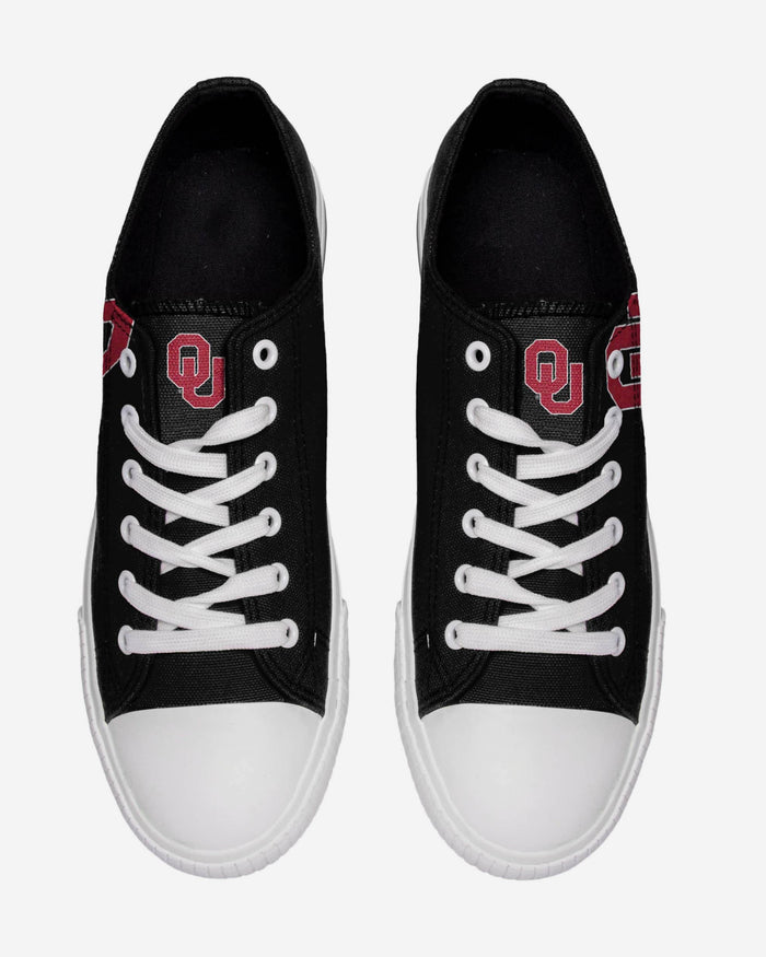 Oklahoma Sooners Mens Low Top Big Logo Canvas Shoe FOCO - FOCO.com