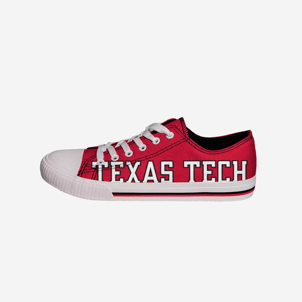 Texas Tech Red Raiders Mens Low Top Big Logo Canvas Shoe FOCO - FOCO.com