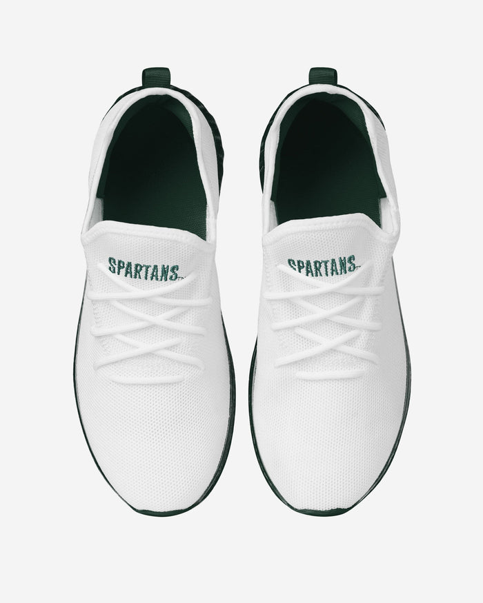 Michigan State Spartans Gradient Midsole White Sneakers FOCO - FOCO.com