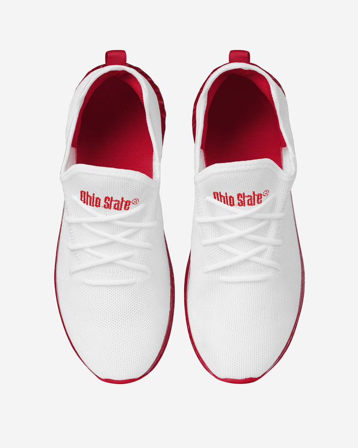 Ohio State Buckeyes Gradient Midsole White Sneakers FOCO - FOCO.com