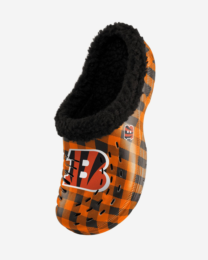 Cincinnati Bengals Sherpa Lined Buffalo Check Clog FOCO - FOCO.com