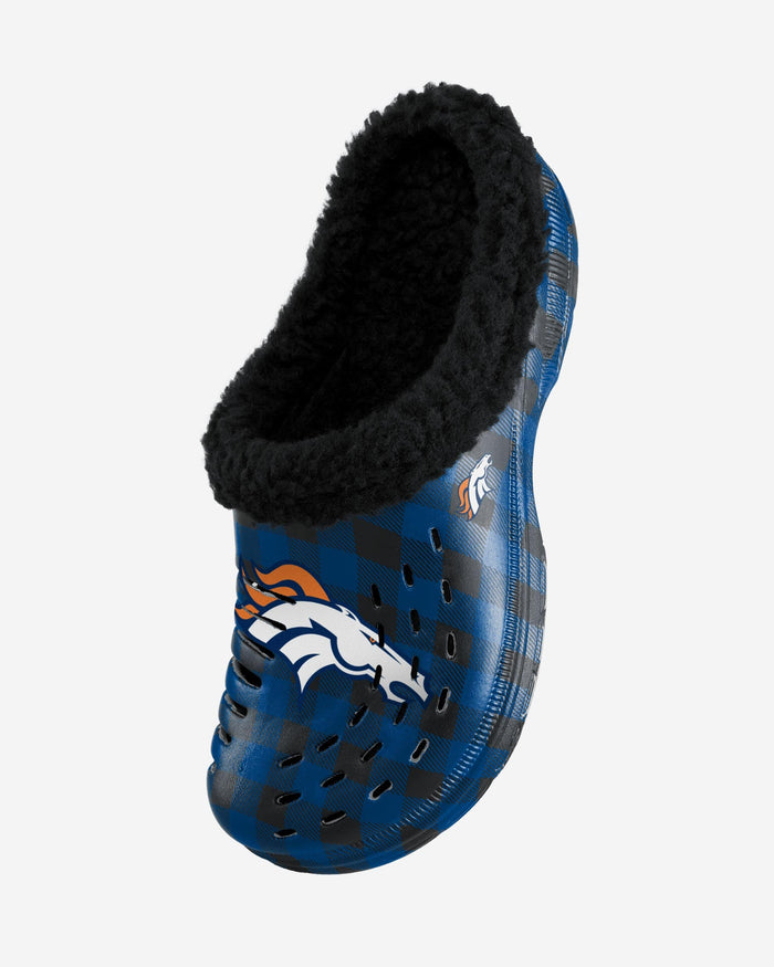 Denver Broncos Sherpa Lined Buffalo Check Clog FOCO - FOCO.com