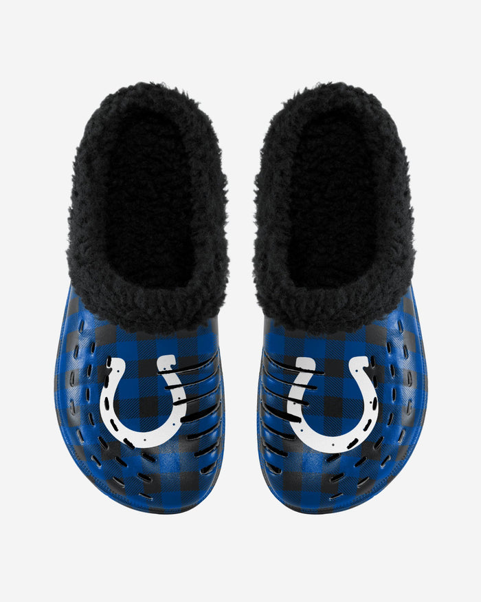 Indianapolis Colts Sherpa Lined Buffalo Check Clog FOCO - FOCO.com