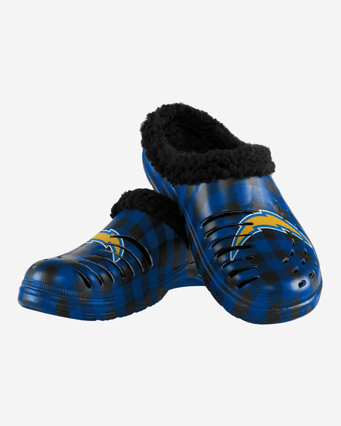 Los Angeles Chargers Sherpa Lined Buffalo Check Clog FOCO - FOCO.com