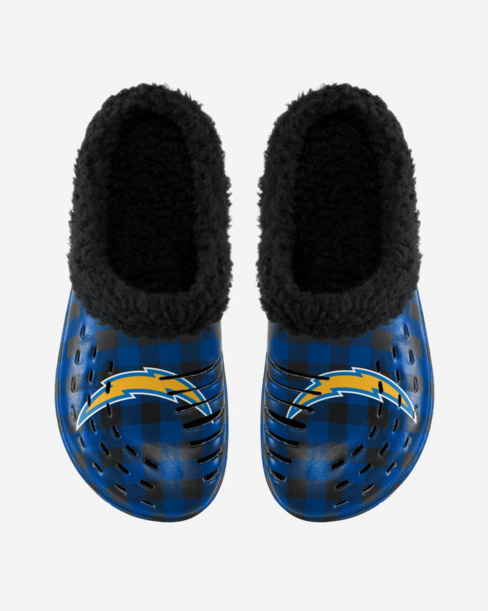 Los Angeles Chargers Sherpa Lined Buffalo Check Clog FOCO - FOCO.com