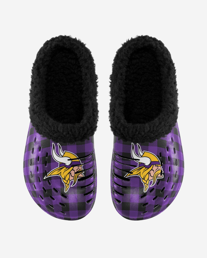 Minnesota Vikings Sherpa Lined Buffalo Check Clog FOCO - FOCO.com