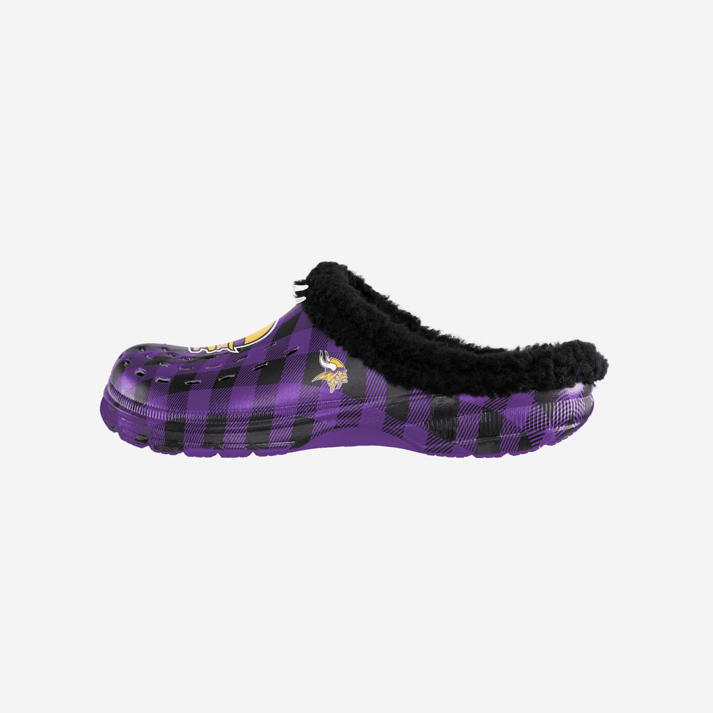 Minnesota Vikings Sherpa Lined Buffalo Check Clog FOCO S - FOCO.com