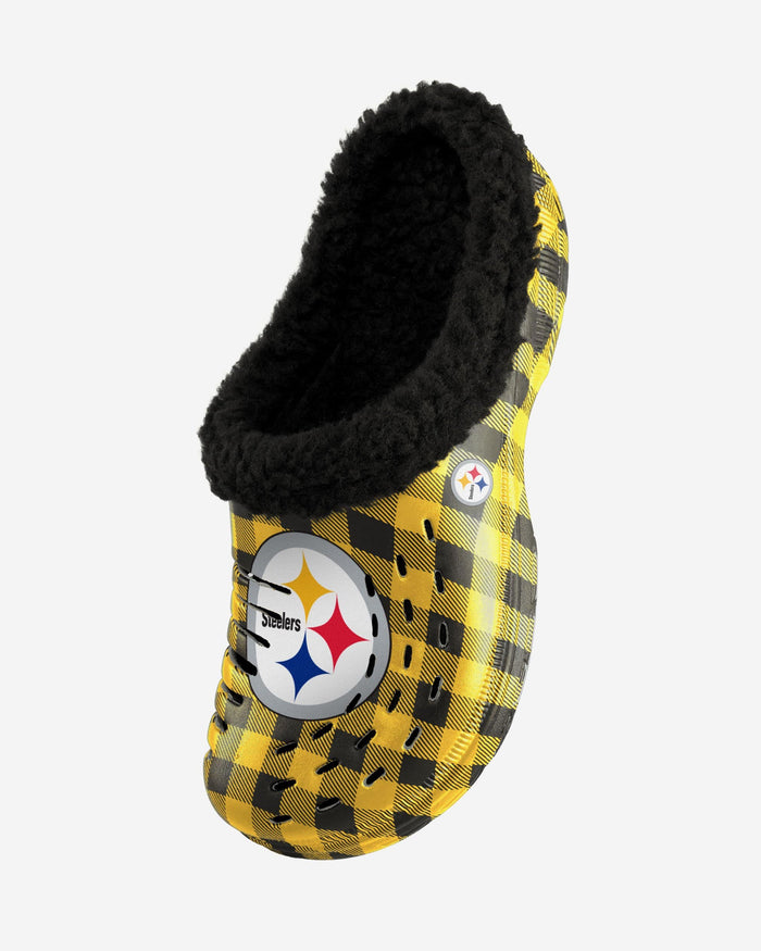 Pittsburgh Steelers Sherpa Lined Buffalo Check Clog FOCO - FOCO.com