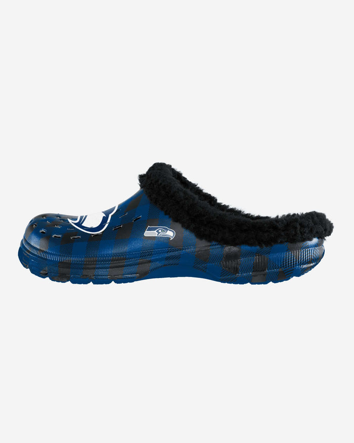 Seattle Seahawks Sherpa Lined Buffalo Check Clog FOCO S - FOCO.com