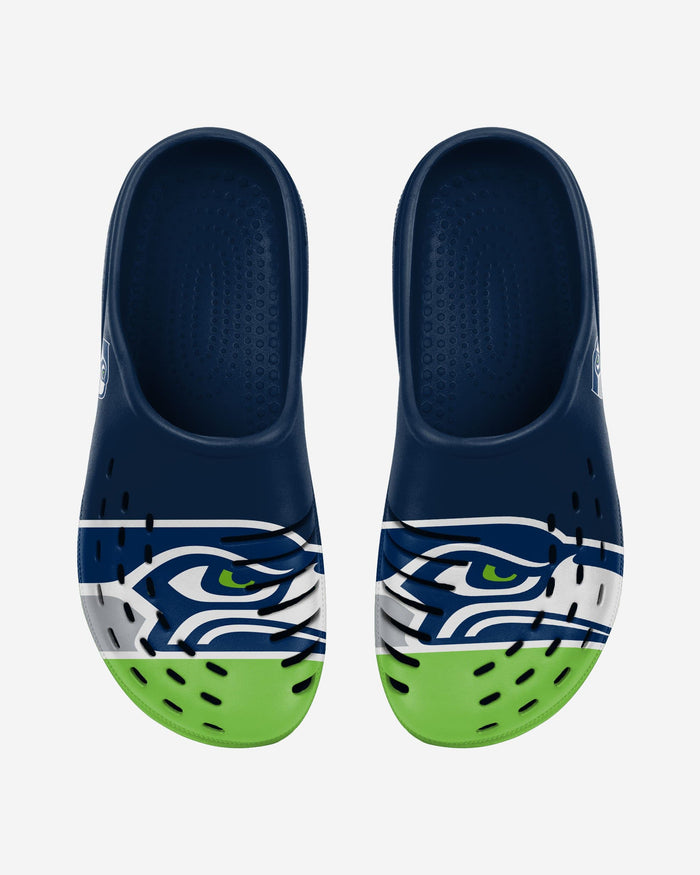 Seattle Seahawks Colorblock Big Logo Clog FOCO S - FOCO.com