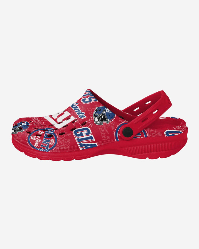 New York Giants Historic Print Clog With Strap FOCO S - FOCO.com