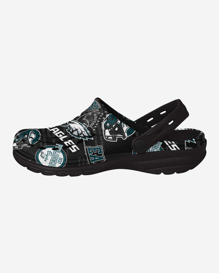 Philadelphia Eagles Historic Print Clog With Strap FOCO S - FOCO.com