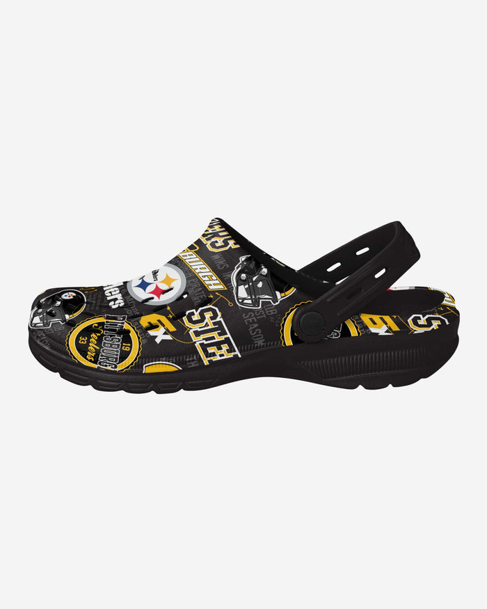 Pittsburgh Steelers Historic Print Clog With Strap FOCO S - FOCO.com