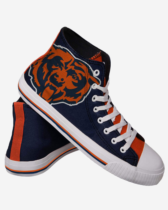 Chicago Bears Mens High Top Big Logo Canvas Shoe FOCO - FOCO.com