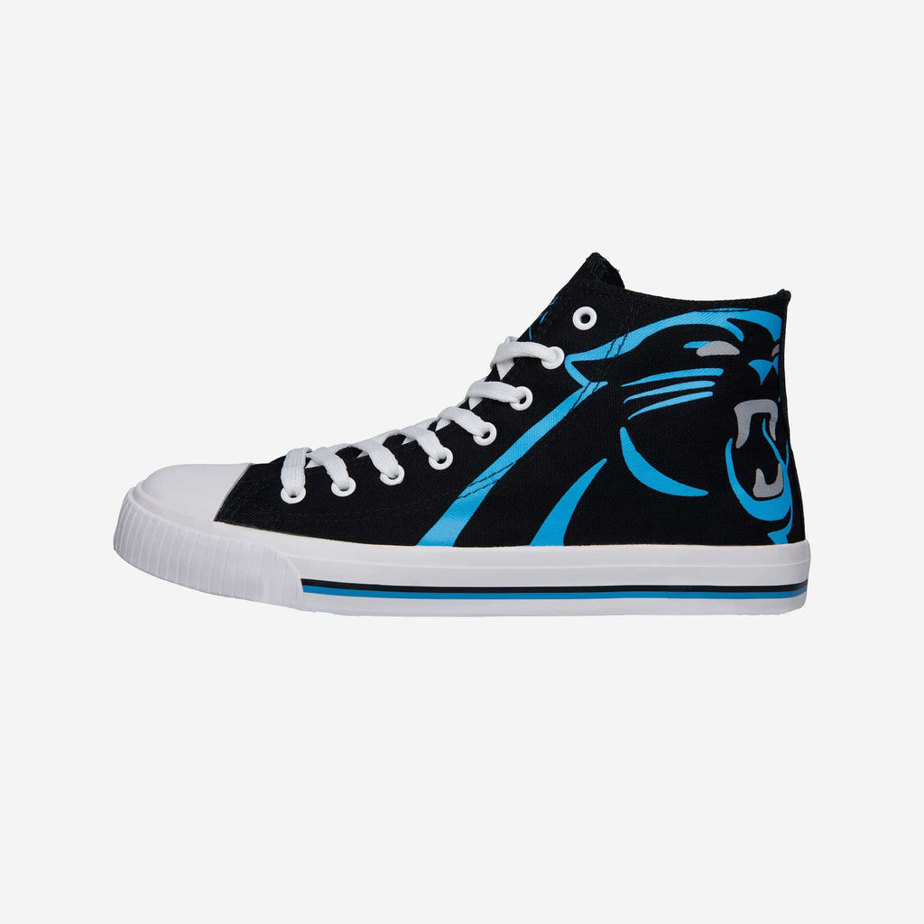 Carolina Panthers Mens High Top Big Logo Canvas Shoe FOCO - FOCO.com