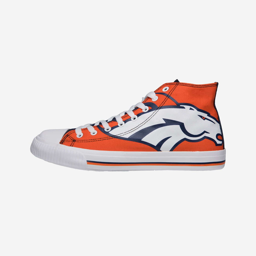 Denver Broncos Mens High Top Big Logo Canvas Shoe FOCO - FOCO.com