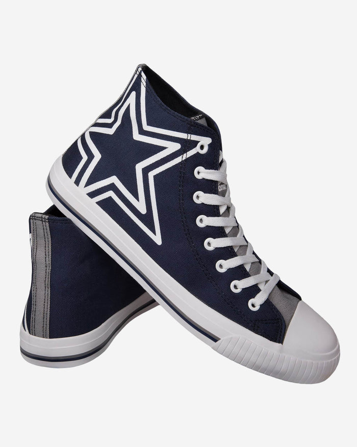 Dallas Cowboys Mens High Top Big Logo Canvas Shoe FOCO - FOCO.com