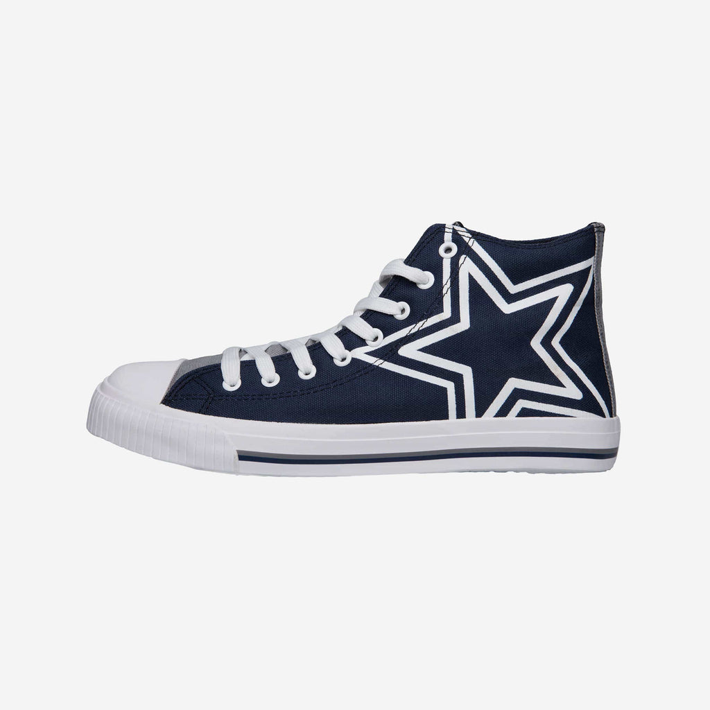 Dallas Cowboys Mens High Top Big Logo Canvas Shoe FOCO - FOCO.com