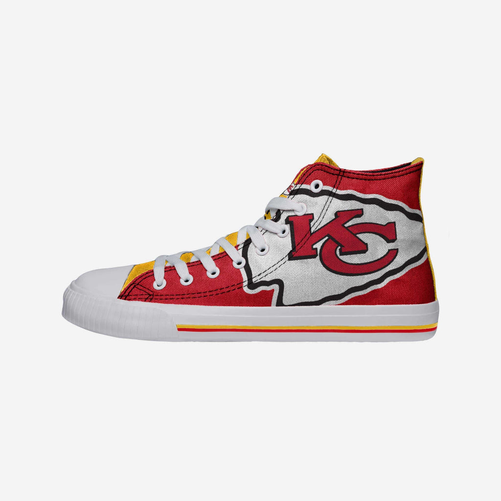 Kansas City Chiefs Mens High Top Big Logo Canvas Shoe FOCO - FOCO.com