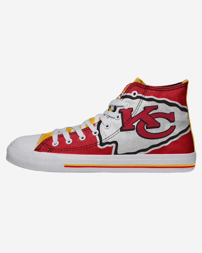 Kansas City Chiefs Mens High Top Big Logo Canvas Shoe FOCO - FOCO.com