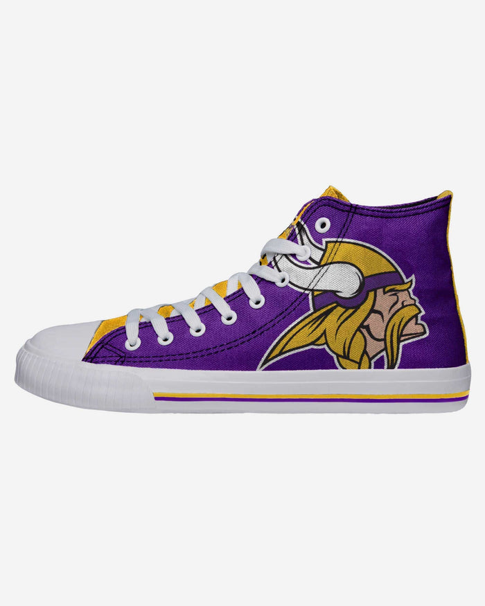 Minnesota Vikings Mens High Top Big Logo Canvas Shoe FOCO - FOCO.com