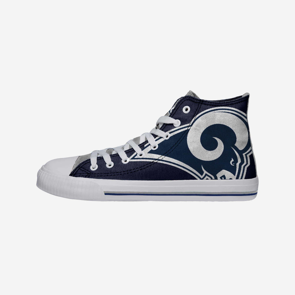 Los Angeles Rams Mens High Top Big Logo Canvas Shoe FOCO - FOCO.com