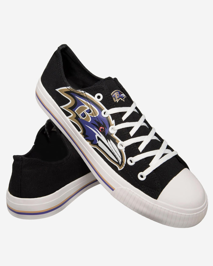 Baltimore Ravens Mens Low Top Big Logo Canvas Shoe FOCO - FOCO.com