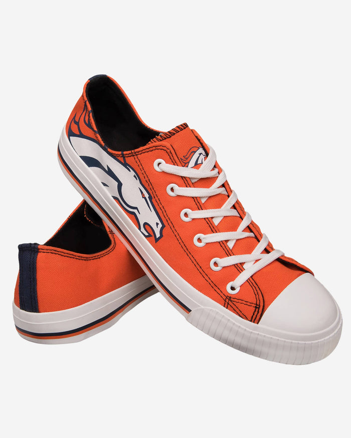 Denver Broncos Mens Low Top Big Logo Canvas Shoe FOCO - FOCO.com