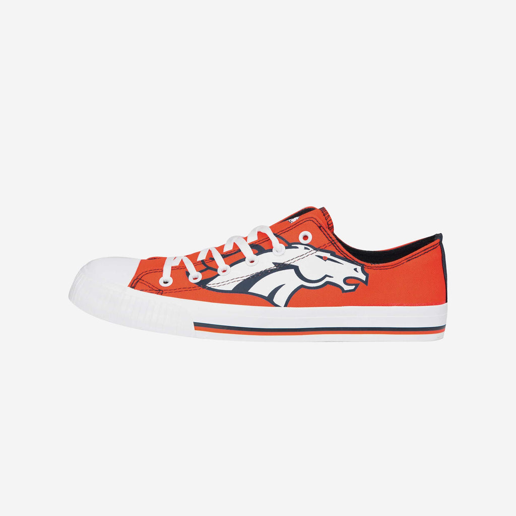 Denver Broncos Mens Low Top Big Logo Canvas Shoe FOCO - FOCO.com