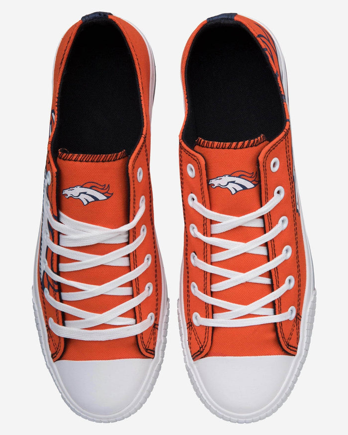 Denver Broncos Mens Low Top Big Logo Canvas Shoe FOCO - FOCO.com