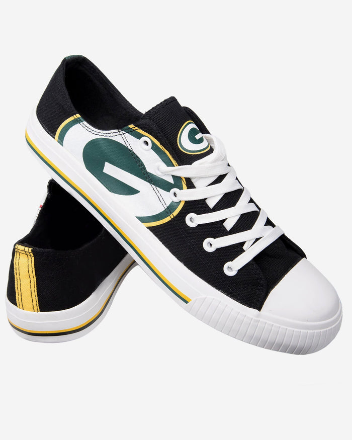Green Bay Packers Mens Low Top Big Logo Canvas Shoe FOCO - FOCO.com