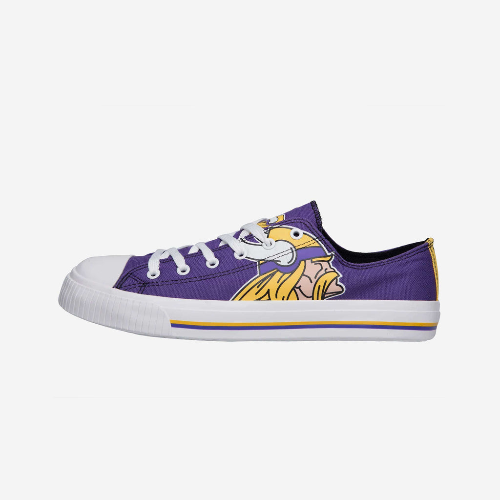 Minnesota Vikings Mens Low Top Big Logo Canvas Shoe FOCO - FOCO.com
