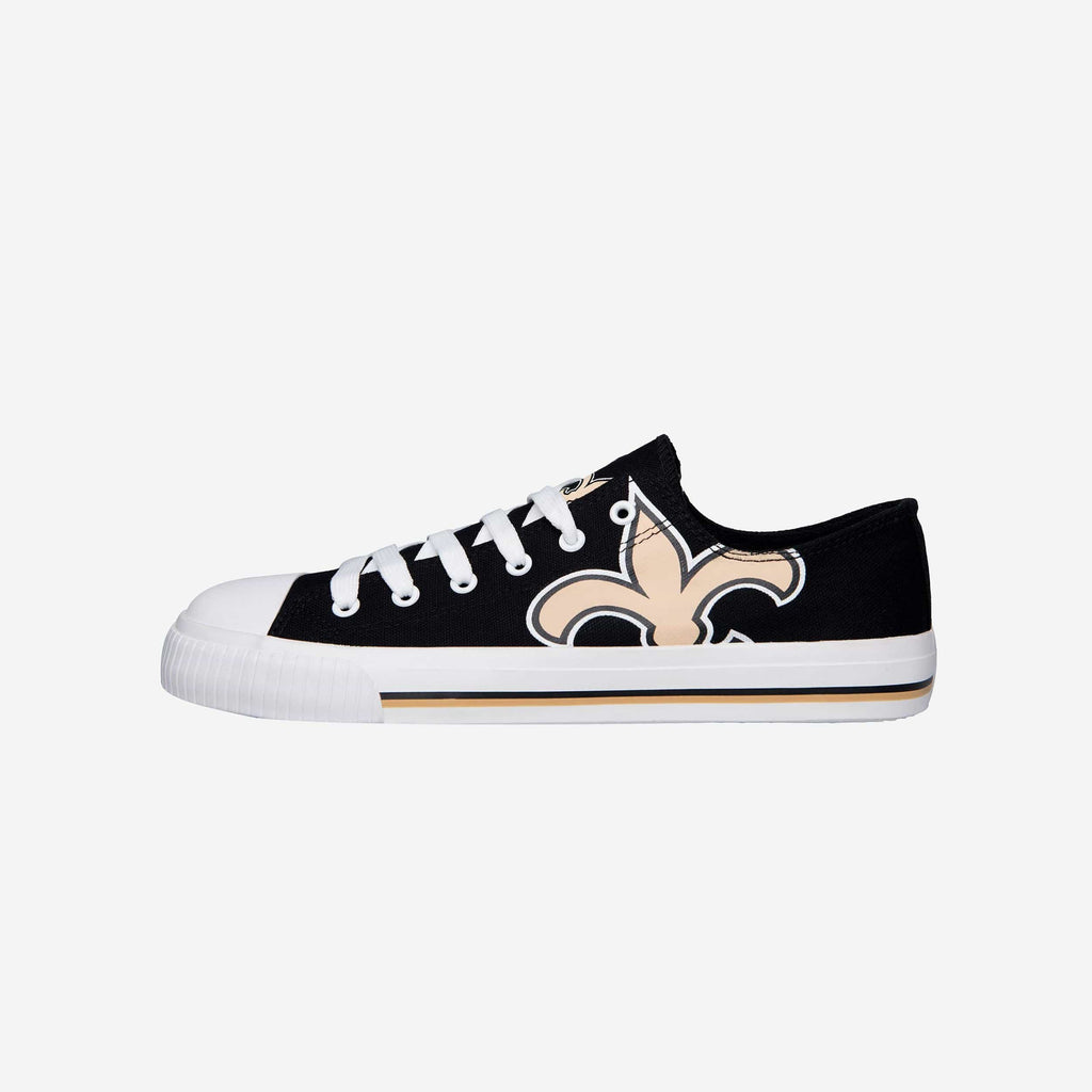 New Orleans Saints Mens Low Top Big Logo Canvas Shoe FOCO - FOCO.com