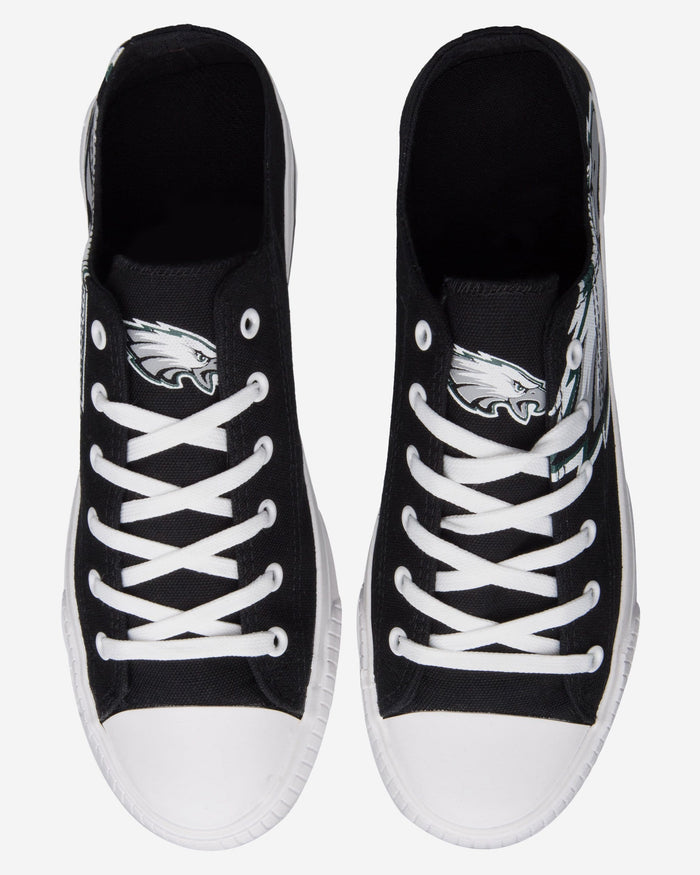 Philadelphia Eagles Mens Low Top Big Logo Canvas Shoe FOCO - FOCO.com