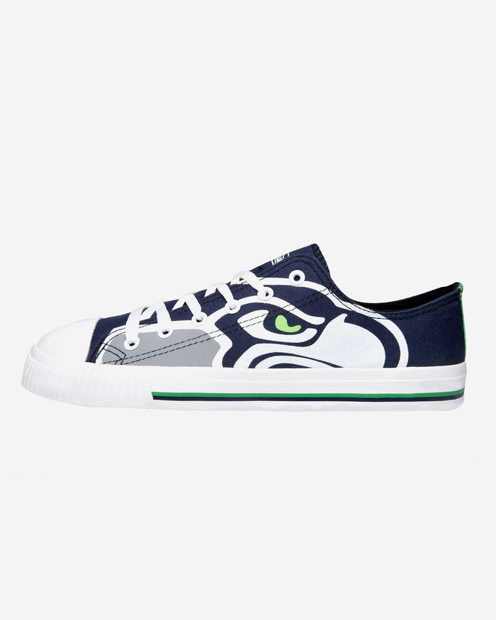 Seattle Seahawks Mens Low Top Big Logo Canvas Shoe FOCO - FOCO.com