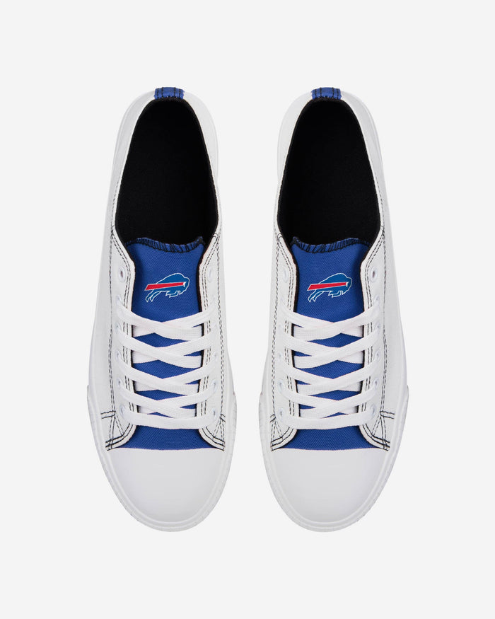 Buffalo Bills Low Top White Canvas Shoe FOCO - FOCO.com