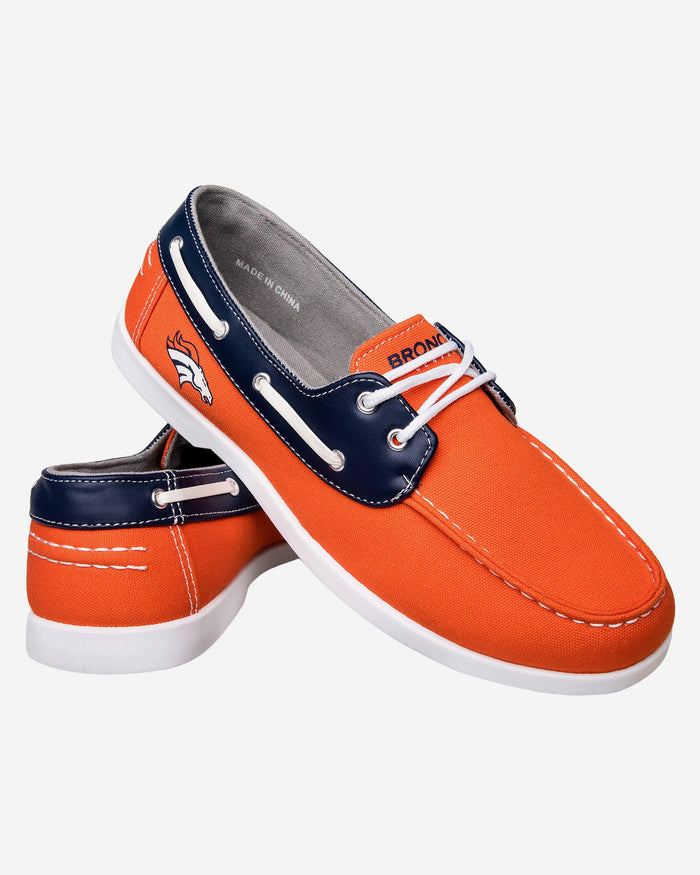 Denver Broncos Mens Side Logo Canvas Shoe FOCO - FOCO.com