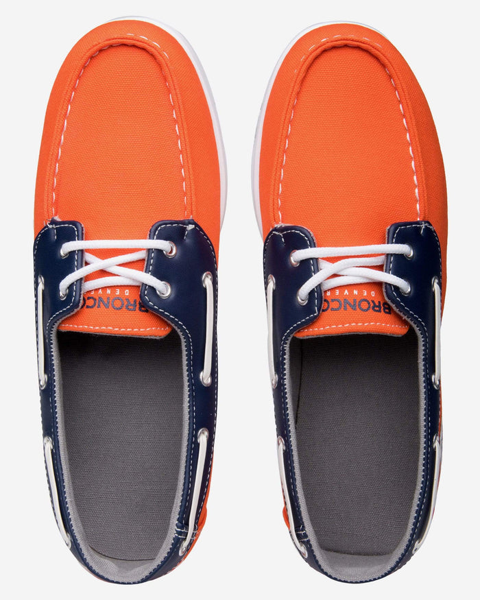 Denver Broncos Mens Side Logo Canvas Shoe FOCO - FOCO.com