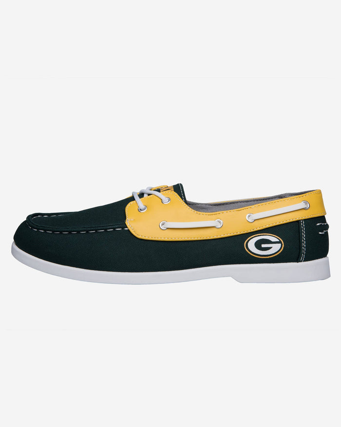 Green Bay Packers Mens Side Logo Canvas Shoe FOCO - FOCO.com
