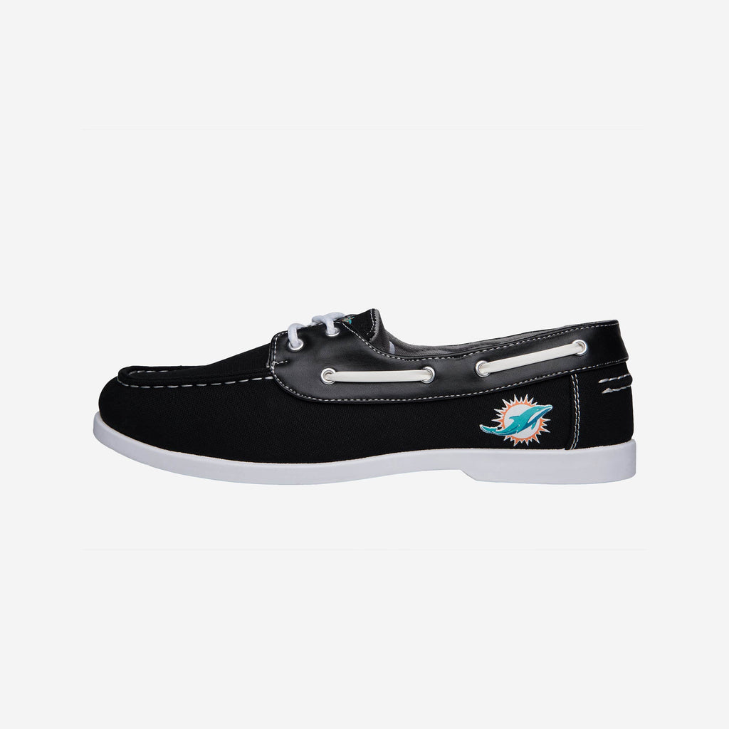 Miami Dolphins Mens Side Logo Canvas Shoe FOCO - FOCO.com